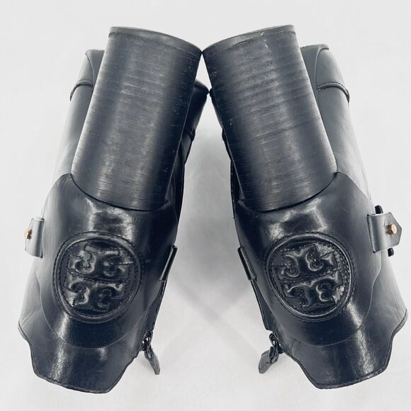 Black Leather Ankle Boots - Picture 8 of 16